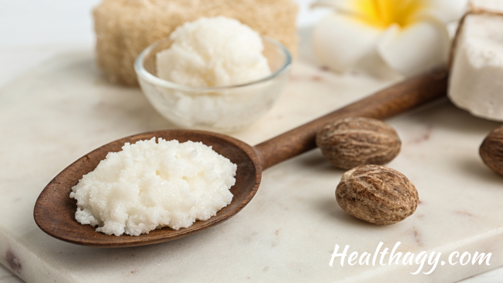 Shea butter is thick white and creamy butter, extracted from small brown shea nuts